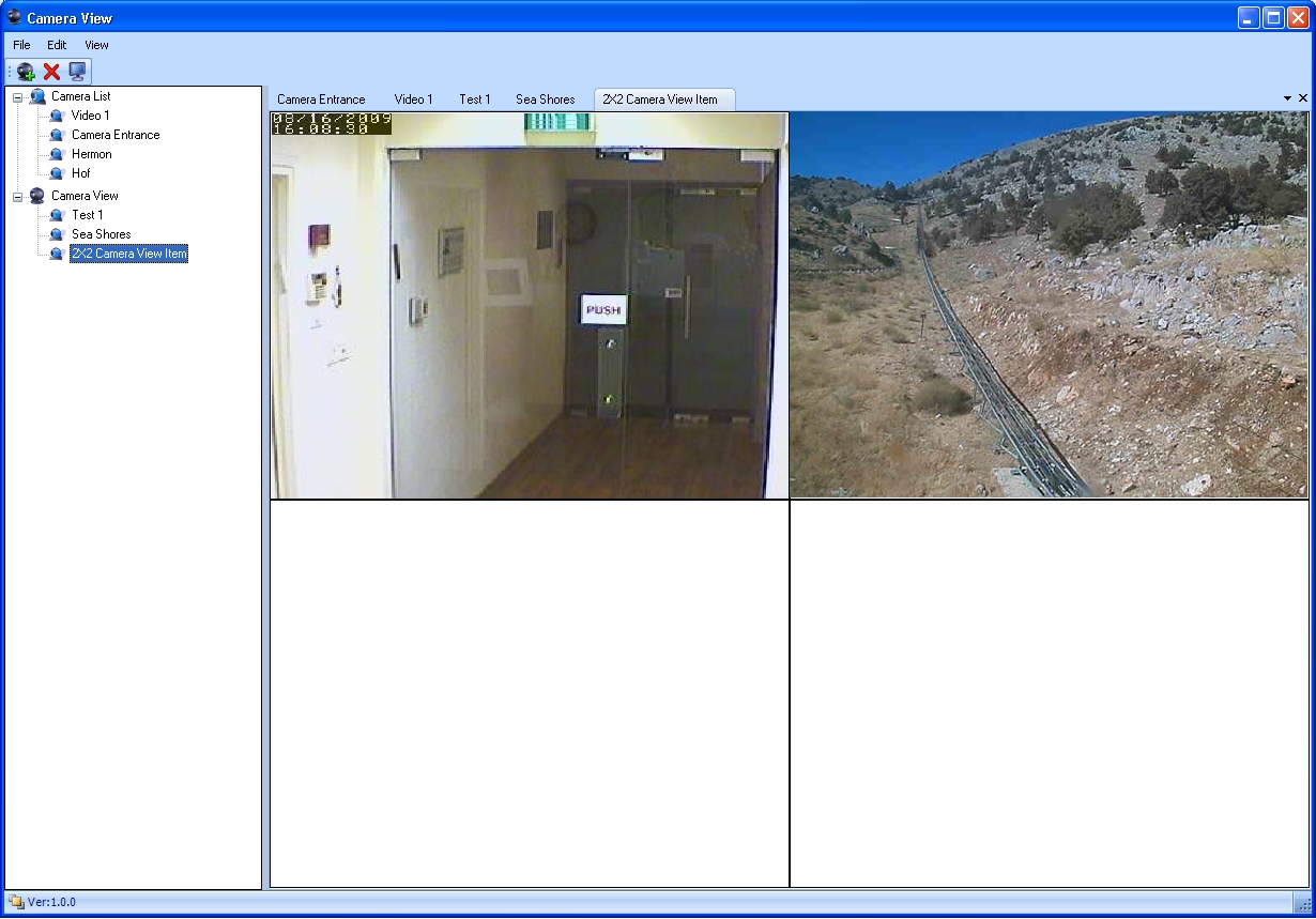 Envitech Envidas Ultimate Camera View Reflecting 2 live video images, one from the outside of a CEM/AQM station and one from the inside of another CEM/AQM site