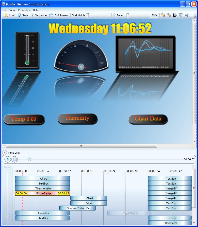 Envitech Triple-D Time Panel Example. Pay attention that the time panel field exists in the lower part of the picture